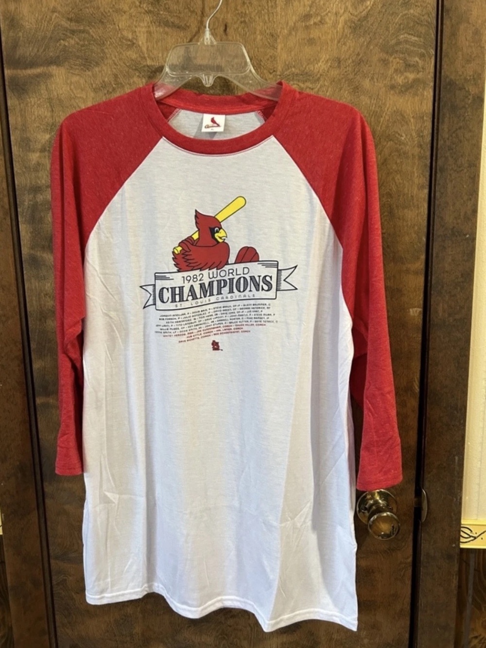 St. Louis Cardinals Red & White '1982 World Champions' Shirt NWOT